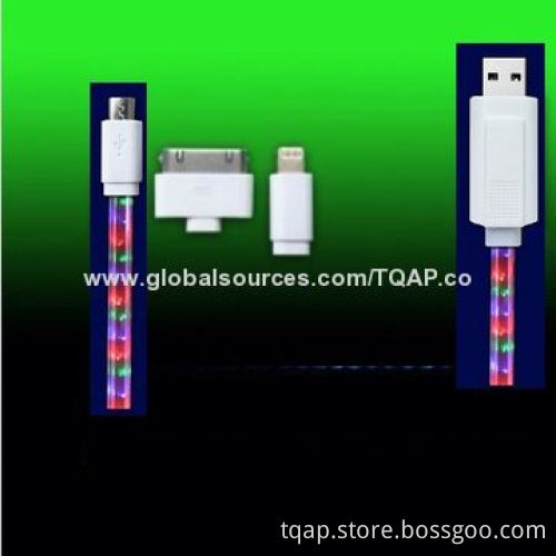 LED Flashlight (3 Fiber Wires) 30-pin USB Cable, 1.0m Length